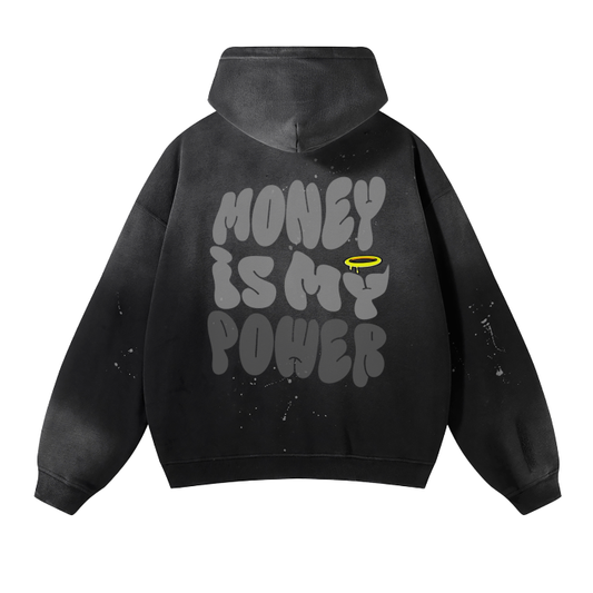 Money Graphic Vintage Styled Hoodie