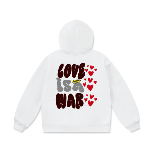 'Love Isa War' Oversized Graphic Hoodie