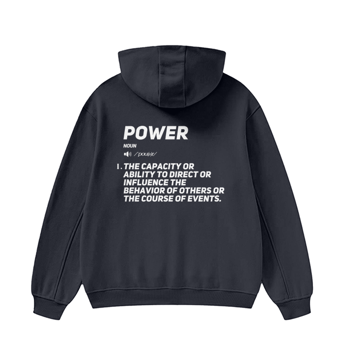 Insulated Power Definition Graphic Hoodie